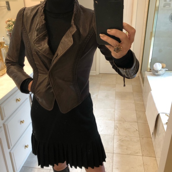 McGinn leather motorcycle jacket, Sz S - Picture 7 of 13